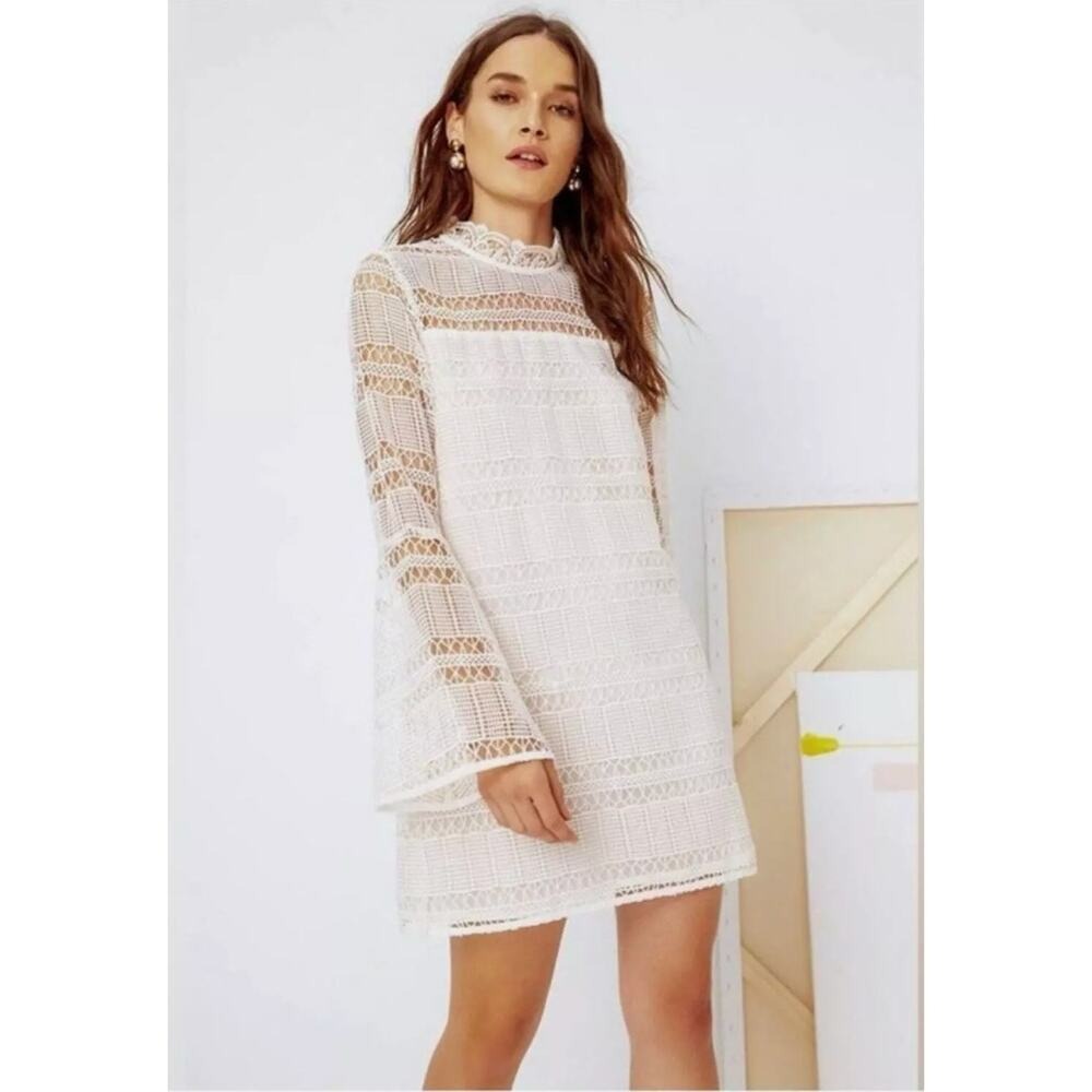 Anthropologie Tularosa‎ Matilda Lace Dress Luster white Size small